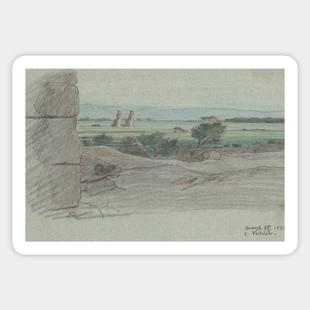 Nile Journey,No. 15 by Elihu Vedder Sticker by Classic Art Stall